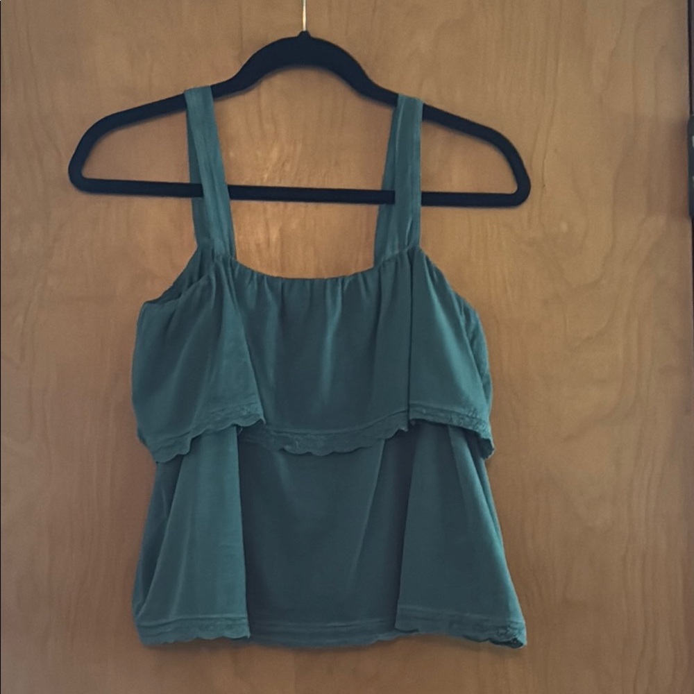 Toad&Co Silver Pine Smocked Ruffled Camisole